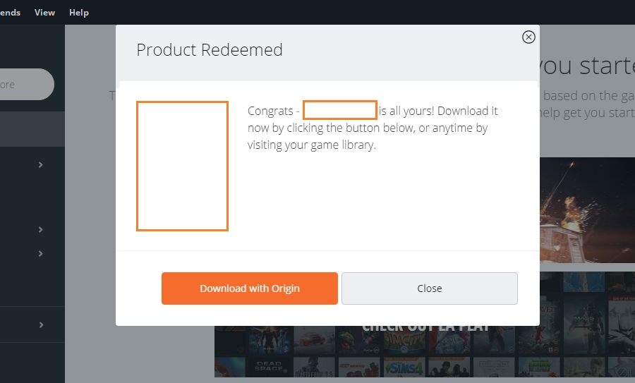 Product Redeemed